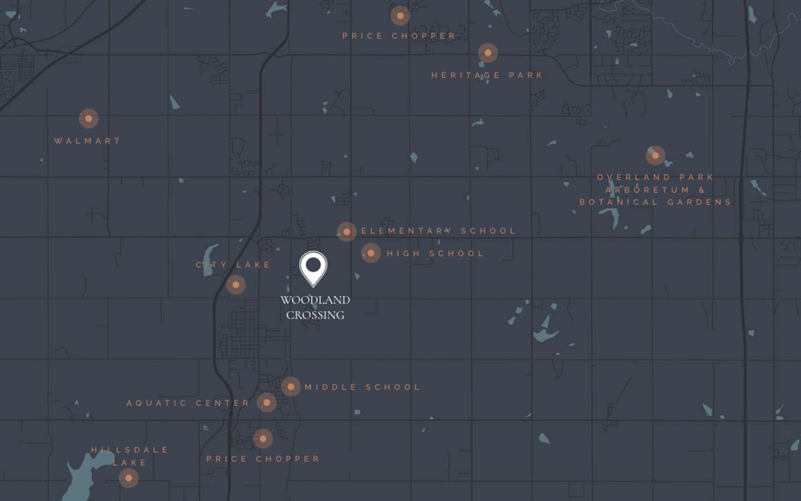 Woodland Crossing Homes for rent in Spring Hill, KS - area map