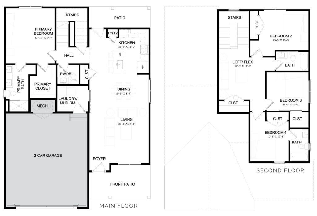 Finley 4-bedroom home floor plans