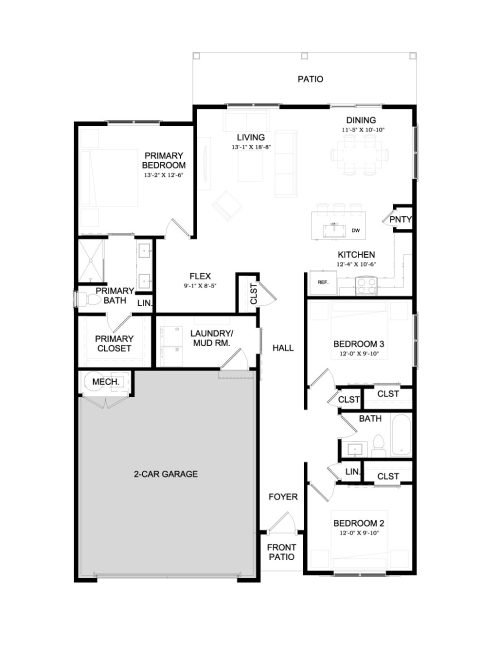 Dawson 3-bedroom floor plan